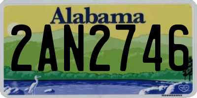 AL license plate 2AN2746
