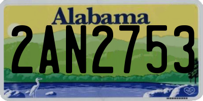 AL license plate 2AN2753