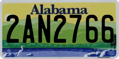 AL license plate 2AN2766