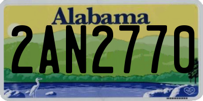AL license plate 2AN2770