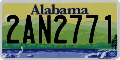 AL license plate 2AN2771
