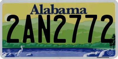 AL license plate 2AN2772