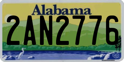 AL license plate 2AN2776