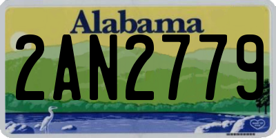 AL license plate 2AN2779