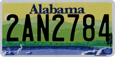 AL license plate 2AN2784