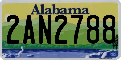 AL license plate 2AN2788
