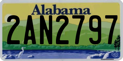 AL license plate 2AN2797