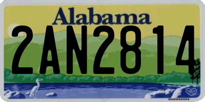 AL license plate 2AN2814