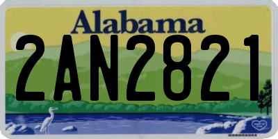 AL license plate 2AN2821