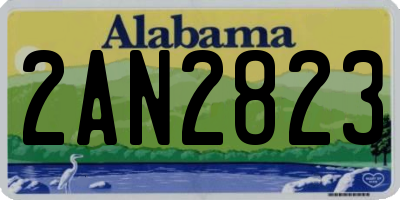 AL license plate 2AN2823