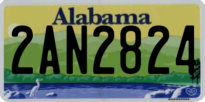AL license plate 2AN2824