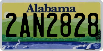 AL license plate 2AN2828