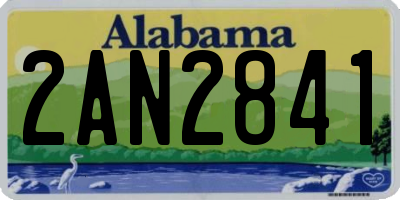 AL license plate 2AN2841
