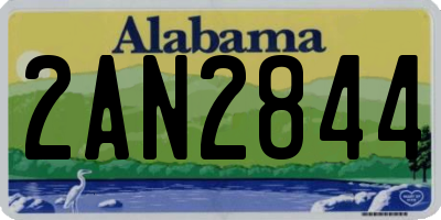 AL license plate 2AN2844