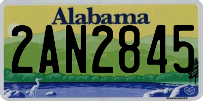 AL license plate 2AN2845