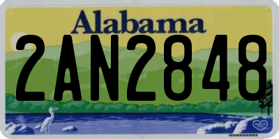 AL license plate 2AN2848