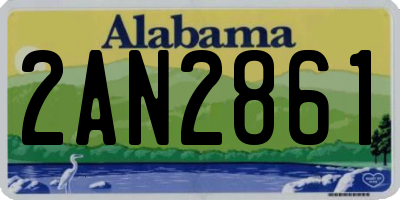AL license plate 2AN2861