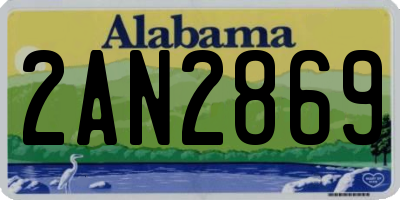 AL license plate 2AN2869