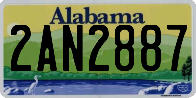 AL license plate 2AN2887