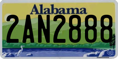 AL license plate 2AN2888