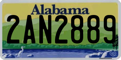 AL license plate 2AN2889
