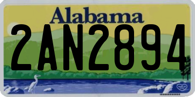 AL license plate 2AN2894