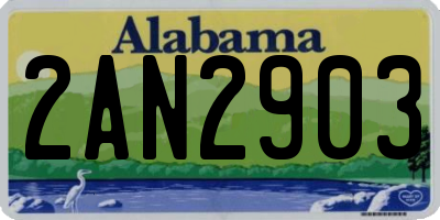 AL license plate 2AN2903