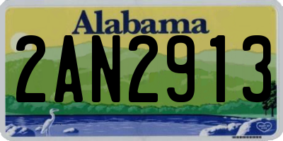 AL license plate 2AN2913