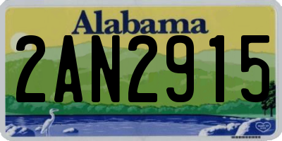 AL license plate 2AN2915