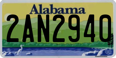 AL license plate 2AN2940