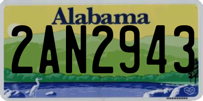 AL license plate 2AN2943