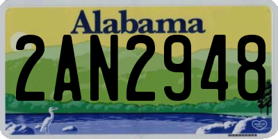 AL license plate 2AN2948