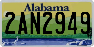 AL license plate 2AN2949