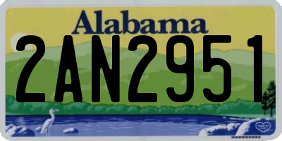 AL license plate 2AN2951