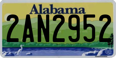 AL license plate 2AN2952