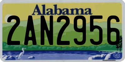 AL license plate 2AN2956