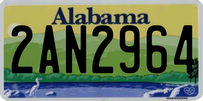 AL license plate 2AN2964