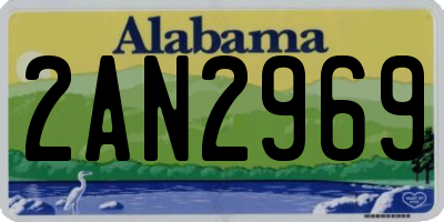 AL license plate 2AN2969