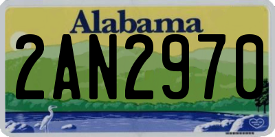 AL license plate 2AN2970