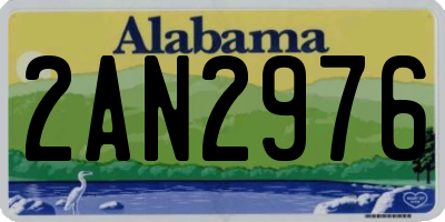 AL license plate 2AN2976