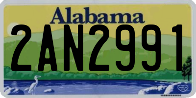 AL license plate 2AN2991