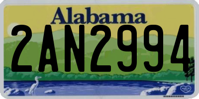 AL license plate 2AN2994