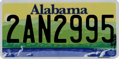 AL license plate 2AN2995