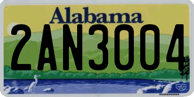 AL license plate 2AN3004