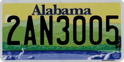 AL license plate 2AN3005