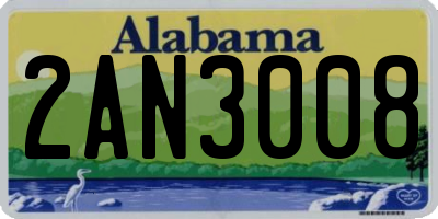 AL license plate 2AN3008