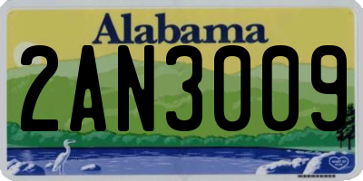 AL license plate 2AN3009