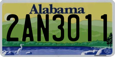 AL license plate 2AN3011