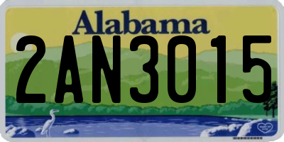 AL license plate 2AN3015