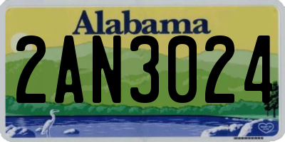 AL license plate 2AN3024